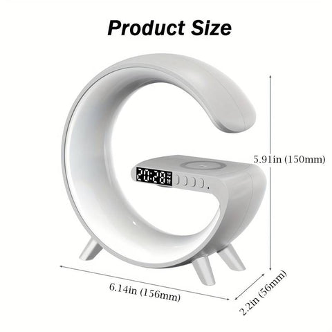 (free home delivery) Multifunctional Lamp With Bluetooth Speaker Wireless Charger Sunrise Wake-up & Alarm Clock