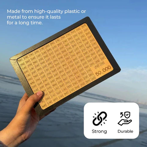 ( FREE HOME DELIVERY ) Umrah Saving Box - Wooden Islamic Money Box - 280 Days Umrah Savings Box Plan